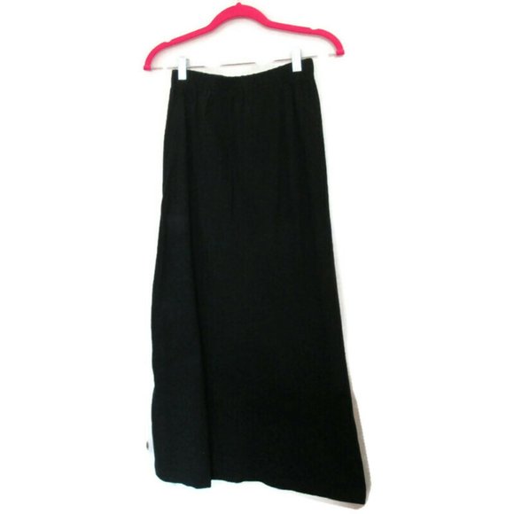 grunge clothes 1990s vintage black goth maxi skirt size small - Picture 2 of 3